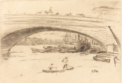 लंदन ब्रिज, सी. 1875. द्वारा जेम्स एबॉट मैकनील व्हिस्लर