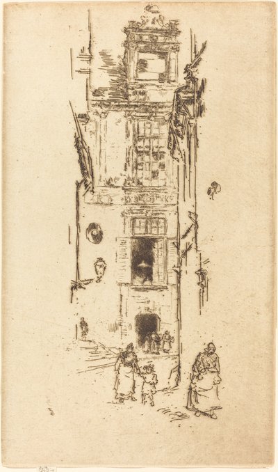 टाउन हॉल, लोचेस, 1888। द्वारा जेम्स एबॉट मैकनील व्हिस्लर
