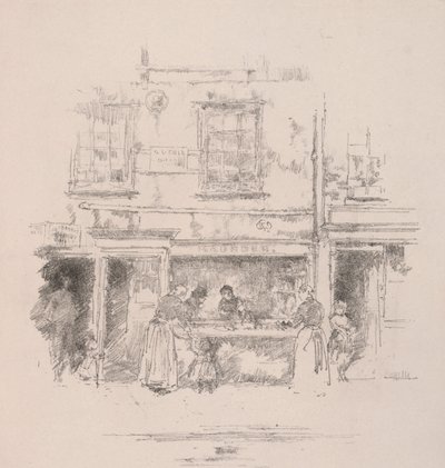 Maunders मछली की दुकान, चेल्सी, 1890। द्वारा जेम्स एबॉट मैकनील व्हिस्लर