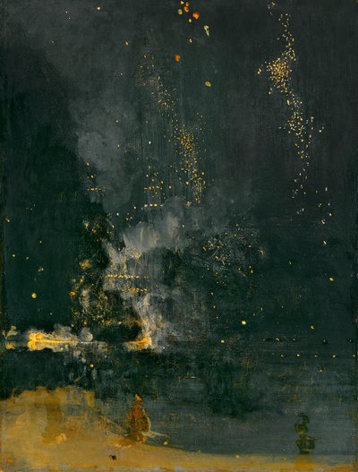 ब्लैक एंड गोल्ड में निशाचर, फॉलिंग रॉकेट, 1875 द्वारा James Abbott McNeill Whistler