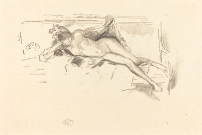 न्यूड मॉडल, रिक्लाइनिंग, 1893। द्वारा जेम्स एबॉट मैकनील व्हिस्लर