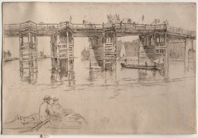 ओल्ड पुटनी ब्रिज, 1879। द्वारा जेम्स एबॉट मैकनील व्हिस्लर