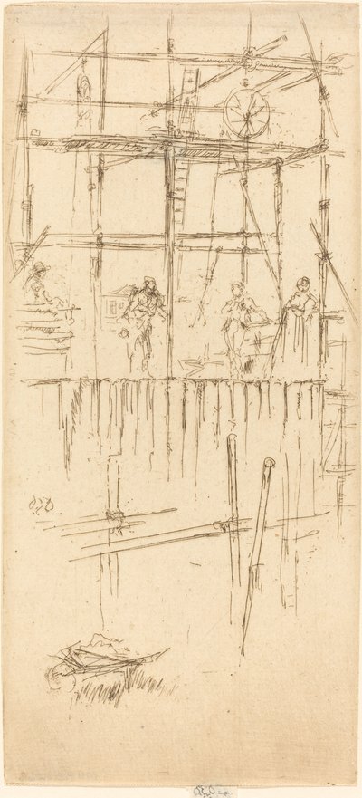 सेवॉय मचान, सी। 1887. द्वारा जेम्स एबॉट मैकनील व्हिस्लर