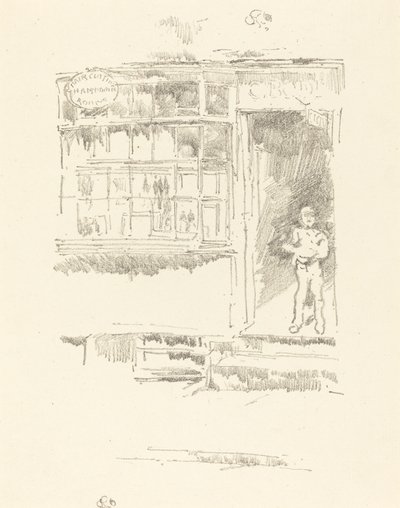 द नाई की दुकान म्यूज़ में, 1896। द्वारा जेम्स एबॉट मैकनील व्हिस्लर