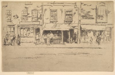 मछली की दुकान, व्यस्त चेल्सी मछली की दुकान, चेल्सी, 1886-87। द्वारा जेम्स एबॉट मैकनील व्हिस्लर