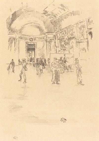 द लॉन्ग गैलरी, लौवर, 1894। द्वारा जेम्स एबॉट मैकनील व्हिस्लर