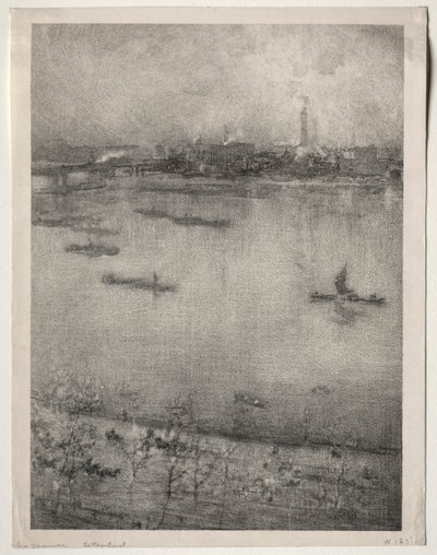 टेम्स, 1896। द्वारा जेम्स एबॉट मैकनील व्हिस्लर