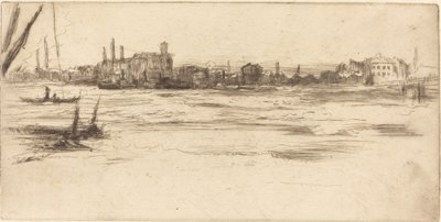 परेशान थेम्स, सी। 1875. द्वारा जेम्स एबॉट मैकनील व्हिस्लर