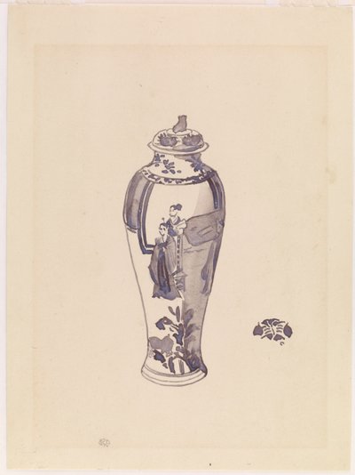 थोड़ा उभड़ा हुआ शरीर वाला फूलदान, 1876-1878। द्वारा जेम्स एबॉट मैकनील व्हिस्लर