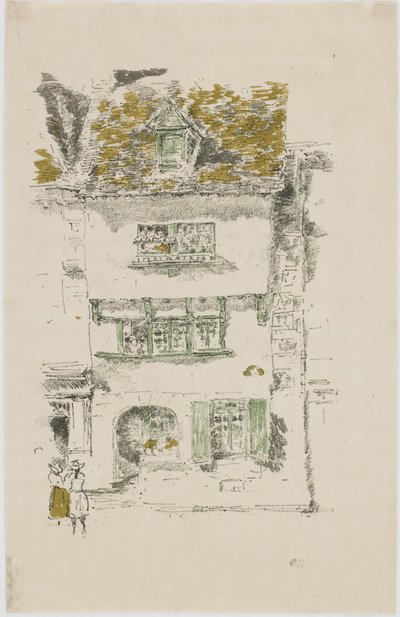 येलो हाउस, लेनियन, 1893 (पेपर पर लिथो) द्वारा जेम्स एबॉट मैकनील व्हिस्लर
