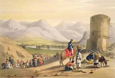 हेनरी ग्रेव्स, 1842 द्वारा प्रकाशित चार्ल्स हेघे (1810-88) और लुइस हेघे (1806-85) द्वारा उत्कीर्ण et स्केचेस इन अफ्गहिस्तान ’से मैदान की घाटी द्वारा जेम्स एटकिंसन