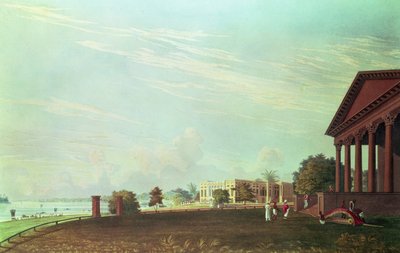 बैरकपुर हाउस, कलकत्ता, रॉबर्ट हेवेल, पब द्वारा उत्कीर्ण। 1824 (उत्कीर्णन) द्वारा जेम्स बैली फ्रेजर