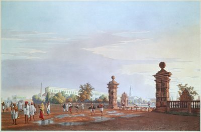 पश्चिम से टैंक स्क्वायर, रॉबर्ट हेवेल, पब द्वारा उत्कीर्ण। 1824 द्वारा फ्रेजर के बाद जेम्स बैली