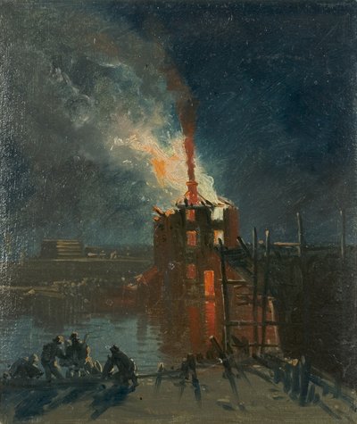 ब्रिस्टल दंगे: वेपिंग से गोदाम, c.1832 (कागज पर तेल) द्वारा जेम्स बेकर पाइन