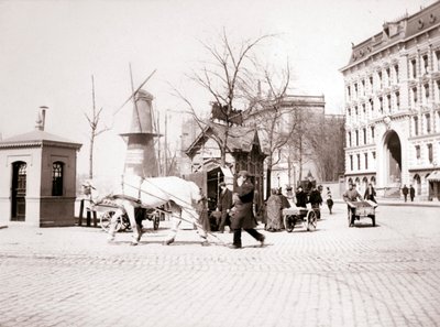 मैन विथ हॉर्स, रॉटरडैम, 1898। द्वारा जेम्स बैटकिन