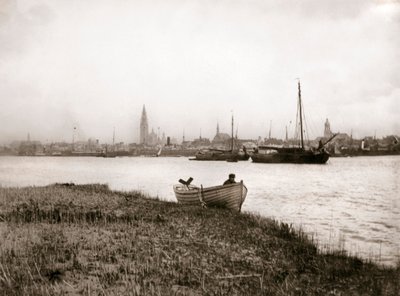 नहर द्वारा रोइंग बोट, रॉटरडैम, 1898। द्वारा जेम्स बैटकिन