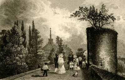 डेनजोन हिल, कैंटरबरी, केंट, 1829। द्वारा जेम्स बेलिस एलेन