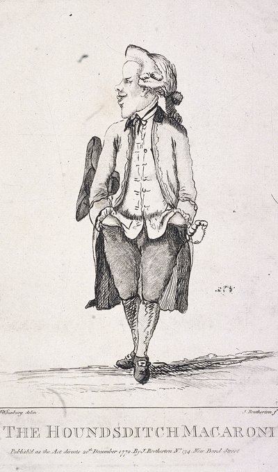 द हाउंड्सडिच मैकरोनी, 1772 द्वारा जेम्स ब्रेथरटन