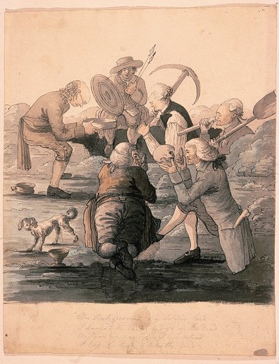 बैरो डिगर्स, लगभग 1787 (कागज़ पर कलम और स्याही से धुलाई) द्वारा जेम्स डगलस