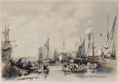 पोर्ट ऑफ लंदन, 1834 द्वारा जेम्स डफ़िल्ड हार्डिंग