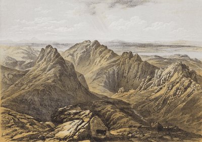 Goatfell के शिखर सम्मेलन, Arran के द्वीप (क्रोमोलिथो) से देखें द्वारा जेम्स डफ़िल्ड हार्डिंग