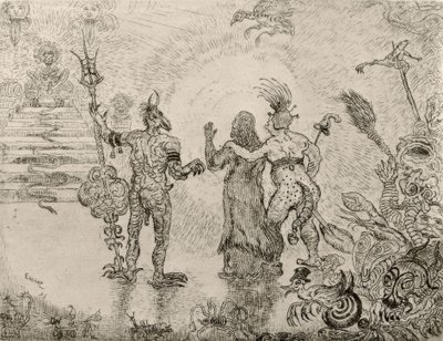 द डेविल्स डिजिट्स और हिहानॉक्स ने क्राइस्ट को नरक में ले जाया - डे डुइवेल्स डिजिट्स एन हिहानोक्स लीडेन क्रिस्टस नार डे हेल द्वारा जेम्स सिडनी Ensor