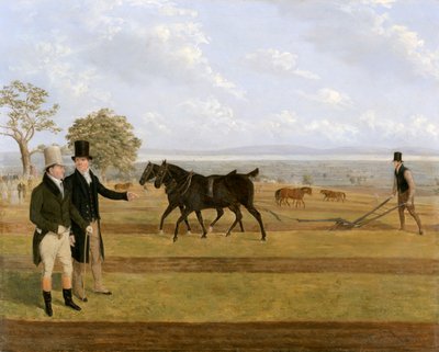 'सर चार्ल्स मॉर्गन, 1760-1846 कैसलटन जुताई प्रतियोगिता में', 1845 द्वारा जेम्स फ्लेविट मुललॉक