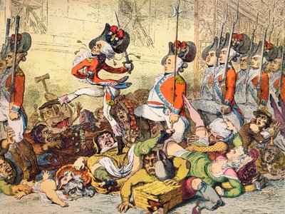 मार्च टू बैंक, 1787 द्वारा जेम्स गिलियरे