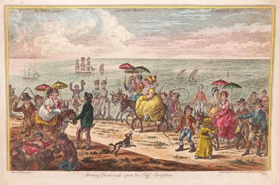 कैप्टन जे। मोर्स, पब के बाद क्लिफ, ब्राइटन पर सुबह का प्रचार। 1806 (हाथ के रंग का उत्कीर्णन) द्वारा जेम्स गिलियरे