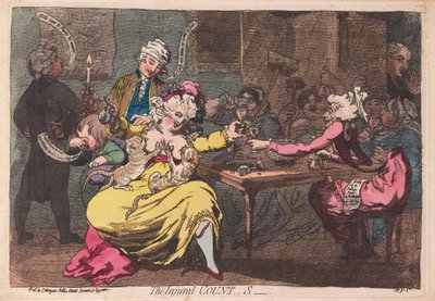 घायल गिनती ,,, एस, पब। 1786 (हाथ के रंग का उत्कीर्णन) द्वारा James Gillray