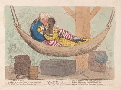 वूस्की, पब। 1788 (हाथ के रंग का उत्कीर्णन) द्वारा जेम्स गिलियरे