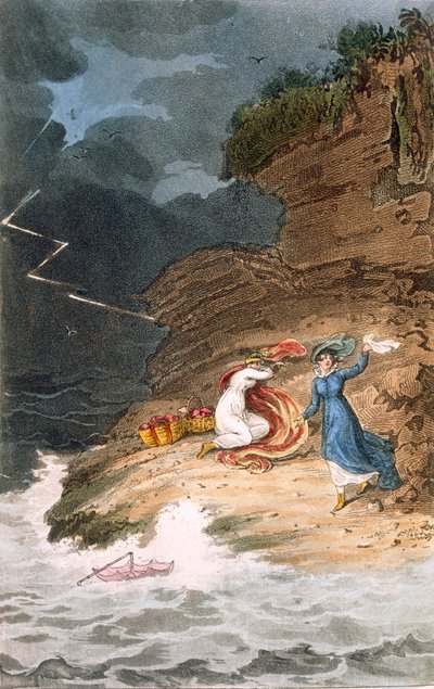 एक तूफान, c1795-1805 द्वारा एक तट पर फंसे दो रीजेंसी बेल्स। द्वारा जेम्स ग्रीन