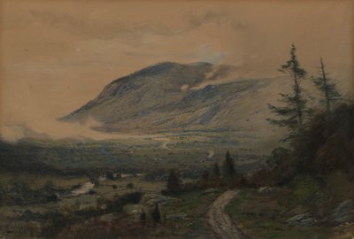 पर्वत और घाटी, 1893। द्वारा जेम्स हेनरी मोजर