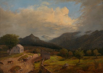 टैवर्न इन न्यू बोस्टन, वर्मोंट, 1855। द्वारा जेम्स होप
