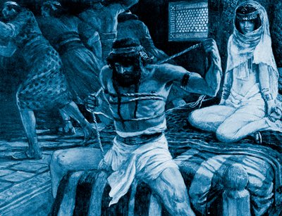 जे जेम्स टिसोट द्वारा सैमसन ने अपने रस्सियों को तोड़ दिया - बाइबिल द्वारा जेम्स जैक्स जोसेफ (बाद में) टिसॉट