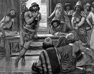 सैमसन ने टिसोट द्वारा एक पहेली पेश की - बाइबिल द्वारा जेम्स जैक्स जोसेफ (बाद में) टिसॉट