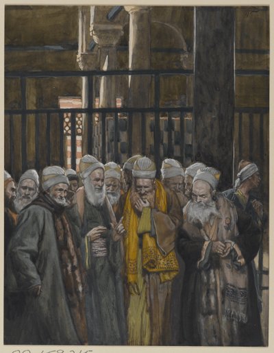 यहूदियों की साजिश, हमारे प्रभु यीशु मसीह के जीवन का चित्रण, 1886-94 (कागज पर ग्रेफाइट से अधिक) द्वारा जेम्स जैक्स जोसेफ टिसोट