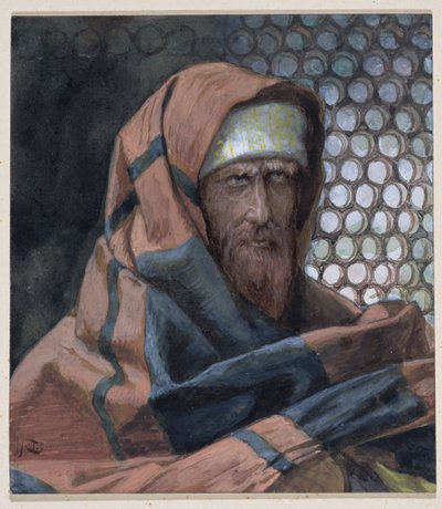 निकोडेमस, द लाइफ ऑफ क्राइस्ट का चित्रण, c.1886-94 (पेपरबोर्ड पर wc और gouache) द्वारा जेम्स जैक्स जोसेफ टिसोट