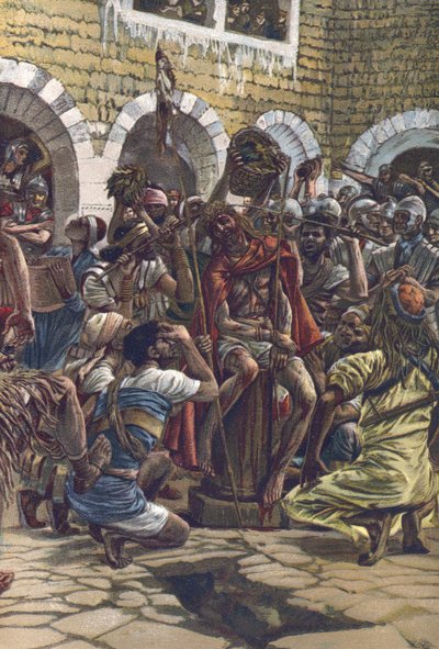 कांटों का ताज - "द लाइफ ऑफ अवर लॉर्ड जीसस क्राइस्ट" से - 1899 जेम्स टिसोट द्वारा - ला विए डे नोट्रे लॉर्ड जीसस क्राइस्ट, जैक्स जोसेफ (जैक्स जोसेफ) टिसोट डिट जेम्स टिसोट (1836-1902) द्वारा। द्वारा जेम्स जैक्स जोसेफ टिसोट
