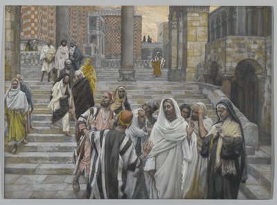 चेले मंदिर की इमारतों को मानते हैं, हमारे प्रभु यीशु मसीह के जीवन का चित्रण, 1886-94 (कागज पर ग्रेफाइट से अधिक) द्वारा जेम्स जैक्स जोसेफ टिसोट