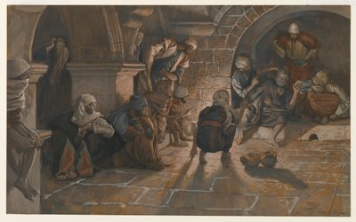 सेंट पीटर का दूसरा इनकार, हमारे प्रभु यीशु मसीह के जीवन का चित्रण, 1886-94 (कागज पर ग्रेफाइट से अधिक) द्वारा जेम्स जैक्स जोसेफ टिसोट