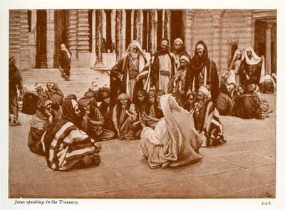 यीशु राजकोष में बोल रहा है - सेंट जॉन - बाइबिल द्वारा टिसोट के बाद जेम्स जैक्स जोसेफ