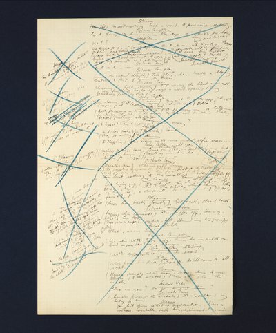 Ulysses, Paris, जुलाई - दिसंबर 1920 के &39;Circe&39; एपिसोड की ऑटोग्राफ पांडुलिपि (कागज पर कलम और स्याही और पेंसिल) (490413 भी देखें) द्वारा जेम्स जॉयस