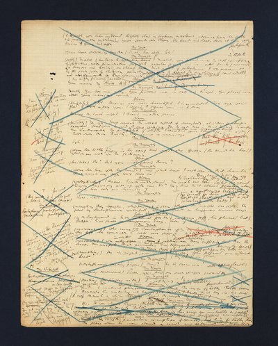 Ulysses, Paris, जुलाई - दिसंबर 1920 के &39;Circe&39; प्रकरण की ऑटोग्राफ पांडुलिपि (कागज पर कलम और स्याही और पेंसिल) (यह भी देखें 490419) द्वारा जेम्स जॉयस