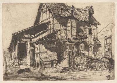 असुरक्षित टेनेमेंट, फ्रांसीसी सेट से (डोज़ एउ-फोर्टेस डी द्वारा James Abbott McNeill Whistler