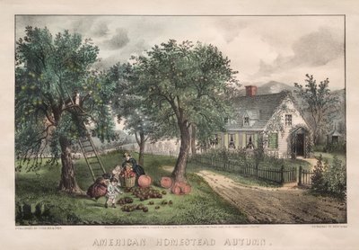 अमेरिकन होमस्टेड, ऑटम, 1869। द्वारा जेम्स मेरिट इवेस