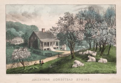 अमेरिकन होमस्टेड, स्प्रिंग, 1869। द्वारा जेम्स मेरिट इवेस
