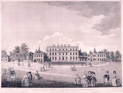 बकिंघम हाउस, वेस्टमिंस्टर, लंदन के पूर्वी सामने, 1796 द्वारा जेम्स मिलर