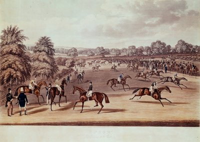 प्रस्थान से पहले एप्सम में घुड़दौड़ जेम्स पोलार्ड (1792-1867) द्वारा चित्रण 19वीं सदी का निजी संग्रह द्वारा जेम्स पोलार्ड