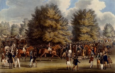 वॉरेन में सैडलिंग, चार्ल्स हंट द्वारा बनाया गया प्रिंट, 1836 (एक्वाटिंट) द्वारा जेम्स पोलार्ड